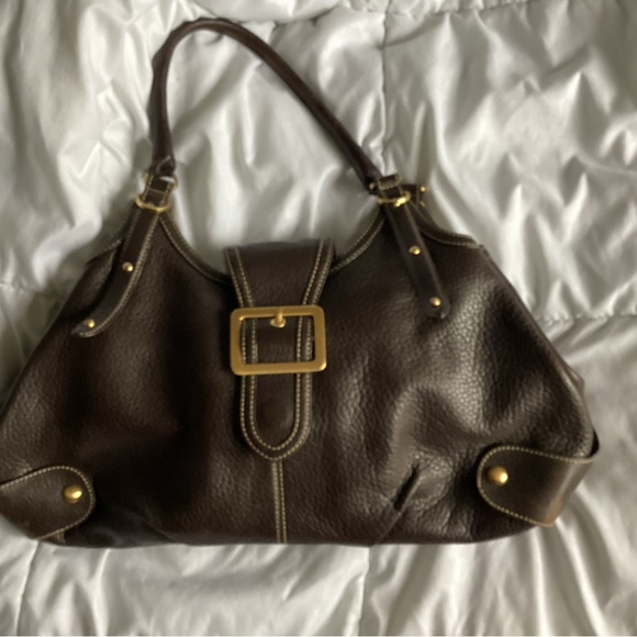 Maxx NY Extra Large Satchel Handbag Tote Overnighter Traveler. Dark Brown - Picture 1 of 8